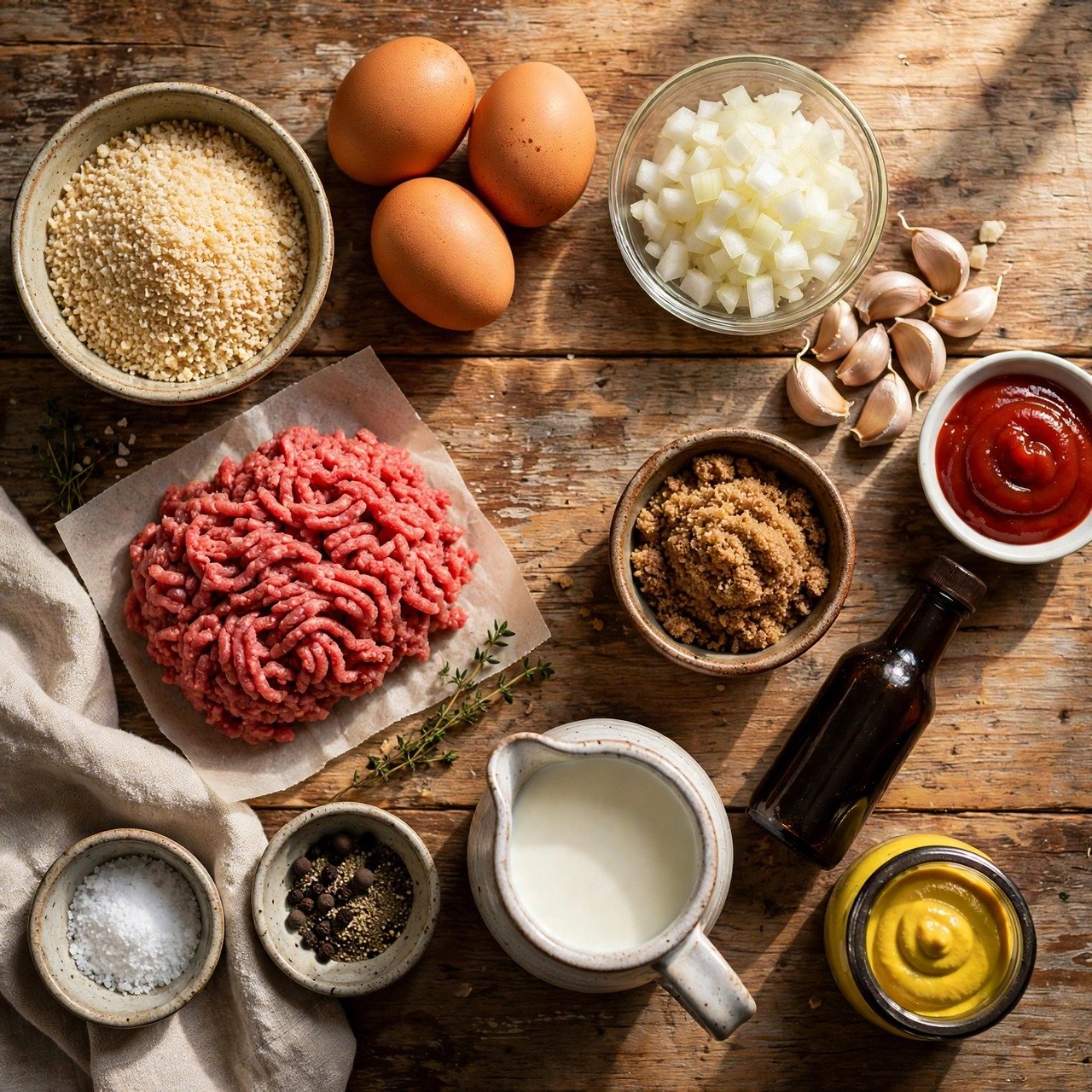 Classic Meatloaf with Sweet Ketchup Glaze ingredients