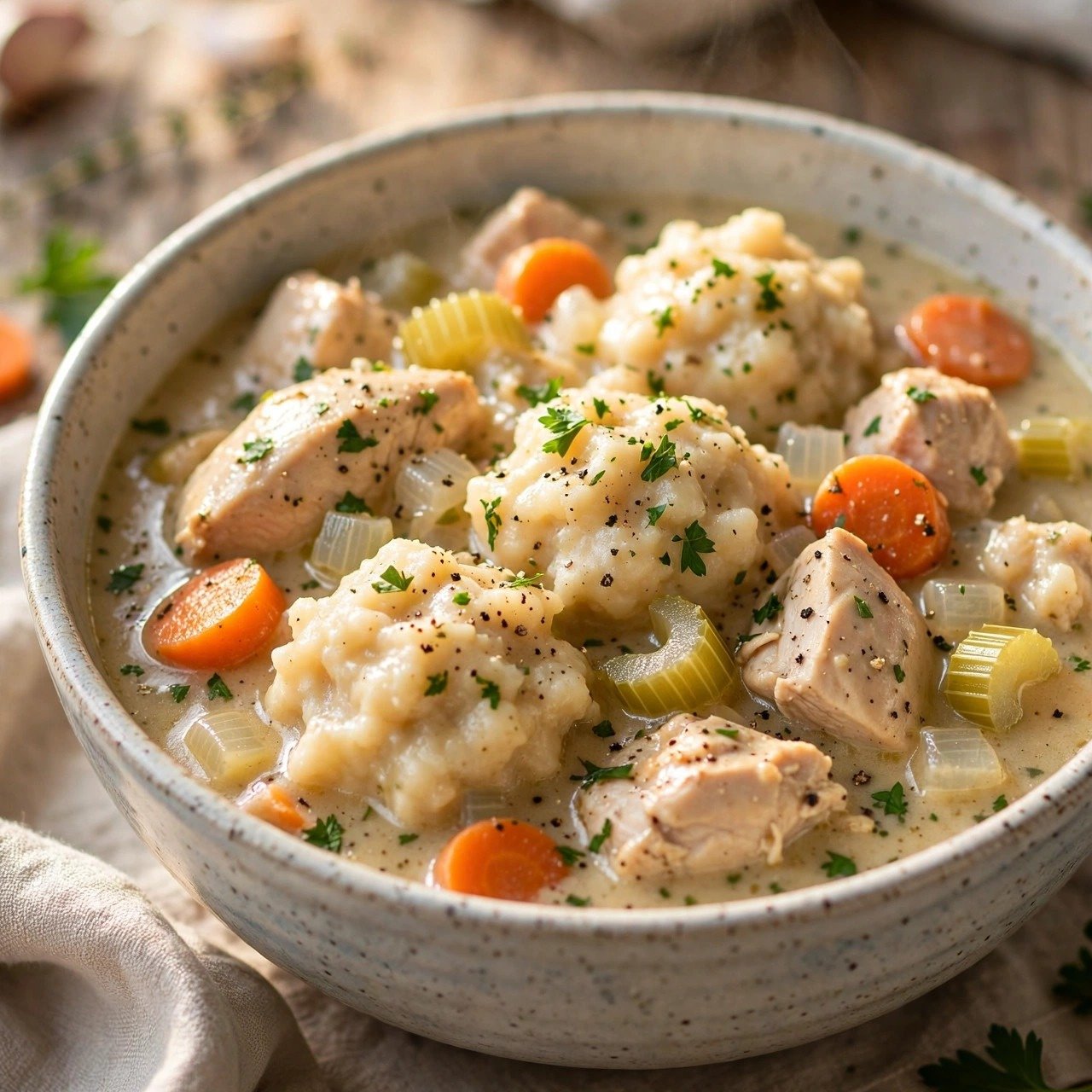 Cozy Chicken and Dumplings from Scratch