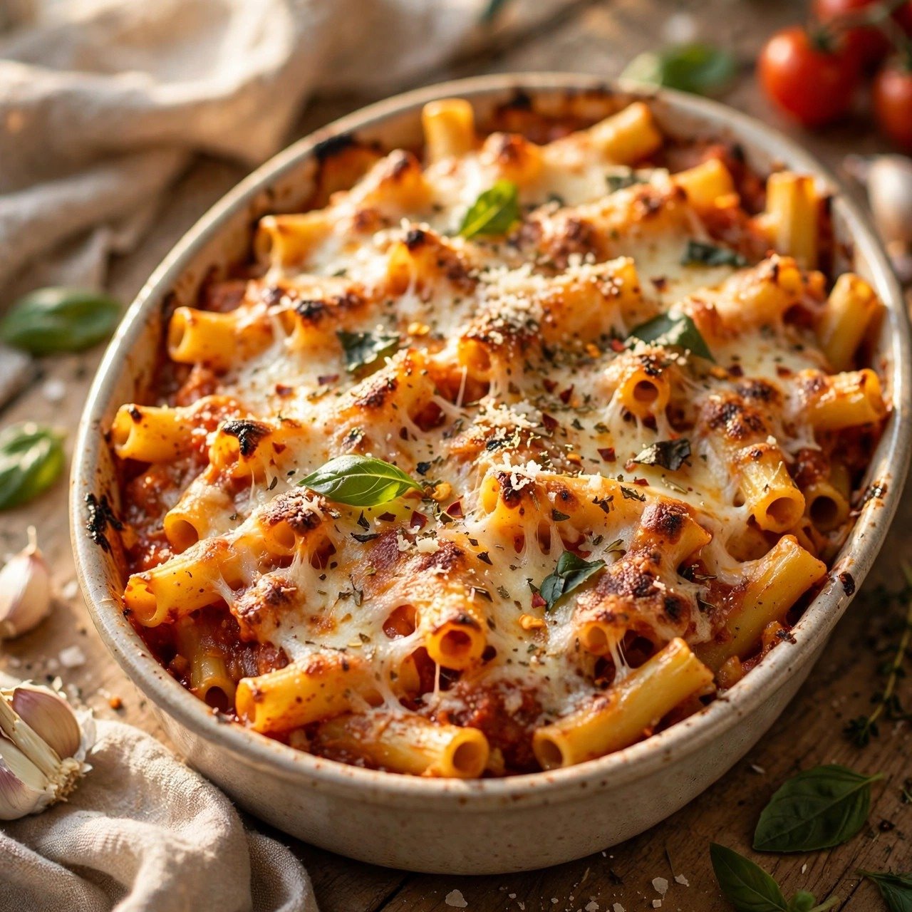 Easy Cheesy Baked Ziti