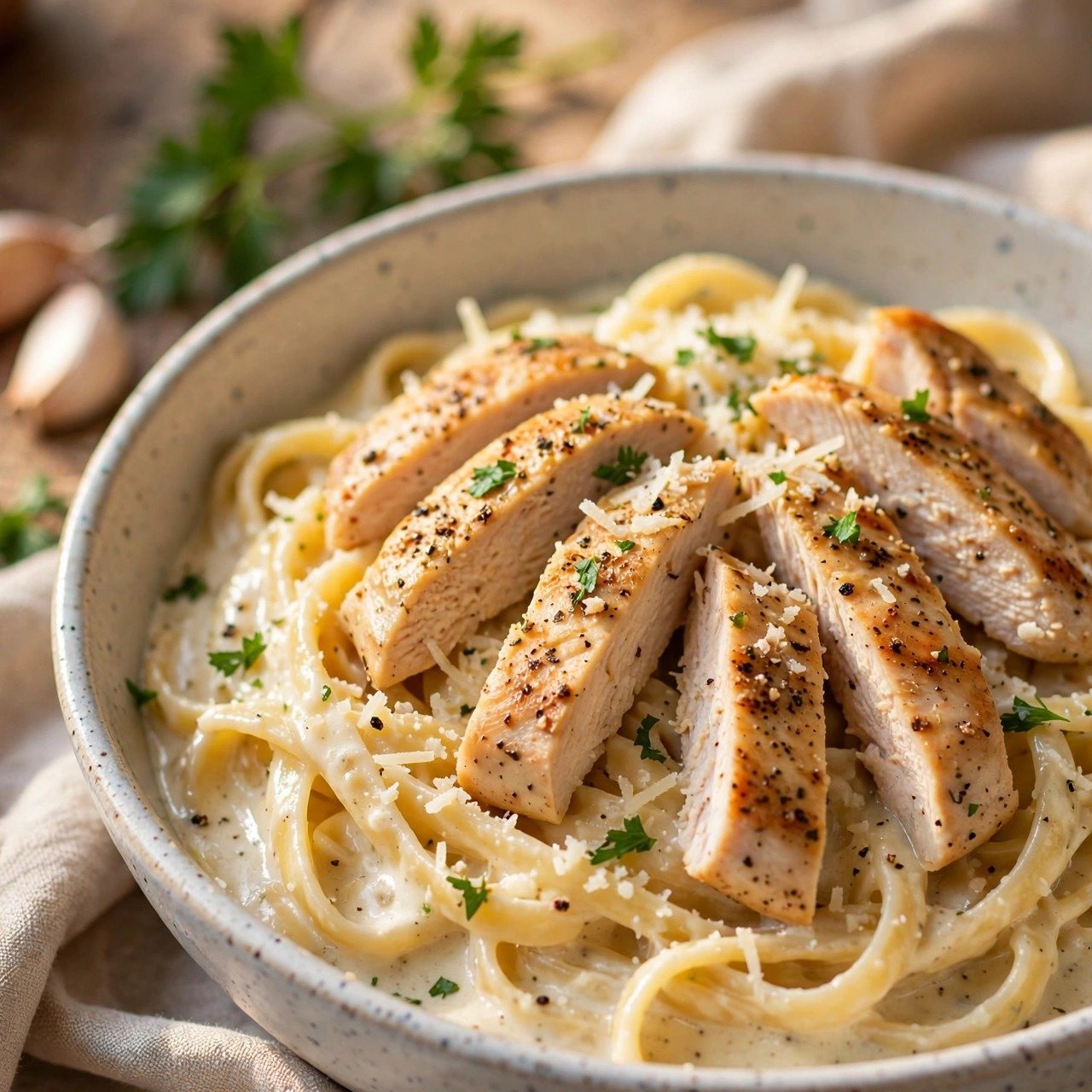 Creamy Chicken Alfredo Pasta