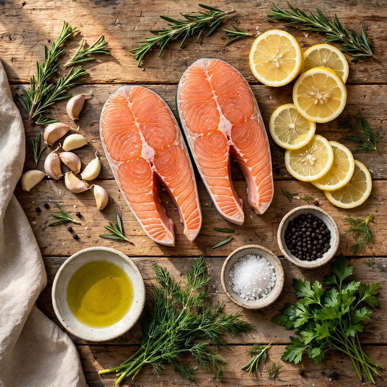Baked Lemon Herb Salmon ingredients