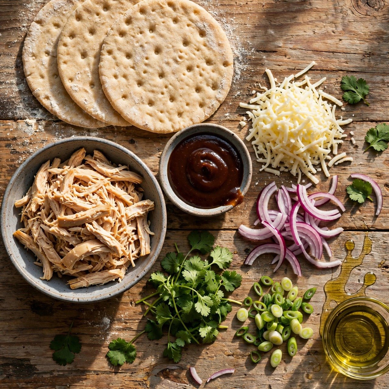 BBQ Chicken Flatbread Pizza ingredients