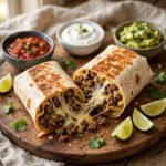 Cheesy Beef Burritos with Melty Cheese Pull