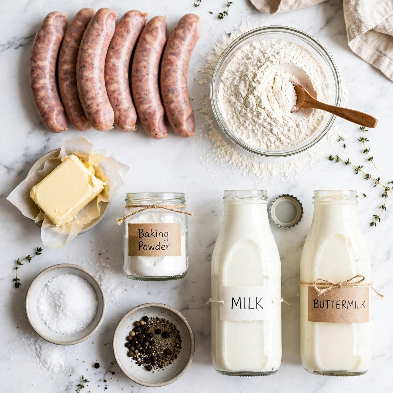Southern Sausage Gravy and Flaky Buttermilk Biscuits ingredients